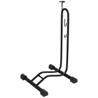Soozier Vertical & Horizontal Bike Rack Bicycle Storage Stand with Adjustable Hooks, Fits 6"-28" and 700c Bikes(m-2)