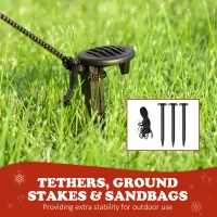 Outsunny 6' Blow-Up Outdoor Yard Display, Inflatable Christmas Santa Claus with Rotating Magic Ball Light for Garden Party(m-7)