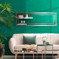 HOMCOM 59" x 20" Modern Full Length Mirror, Wall Mirror for Living Room, Bedroom, Hanging and Leaning Floor Mirror, Vertical or Horizontal, Silver/Gray(m-10)