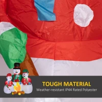 Outsunny 5 FT Christmas Inflatable Snowman Family, Xmas Blow Up Snowman Family with LED Lights for Indoor, Outdoor, Lawn, Party(m-5)