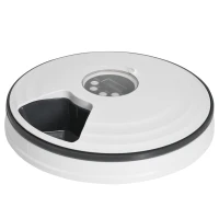 PawHut Auto 6 Meal Trays for Wet or Dry Cat Food, Dog Meal Dispenser w/ Timer, 128 ml(m-14)