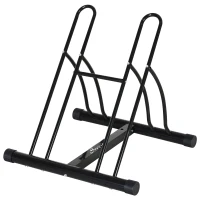 Soozier Bike Rack Floor Stand, 2 Bike Direction Adjustable Bicycle Park for Garage, Free Standing Storage(m-11)