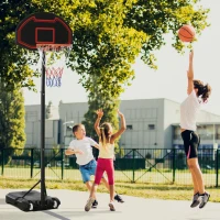 Soozier Portable Kids Basketball Hoop with Wheels(m-10)