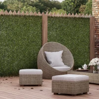 Outsunny 12PCs Grass Wall Panels, 20" x 20" Artificial Grass Wall Decor, Greenery Backdrop Panels Wall for Outdoor, Indoor, Garden, Fence, Backyard, Green(m-10)