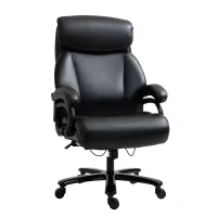 Vinsetto Big and Tall Executive Office Chair 396lbs with Wide Seat, Home High Back PU Leather Chair with Adjustable Height, Swivel Wheels, Black(m-11)