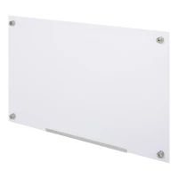 Vinsetto 35"x23" Dry Erase Wall Calendar Glass Whiteboard Monthly Planner for Homeschool Supplies & Home Office Organization with 4 Markers and 1 Eraser,Frameless(m-11)