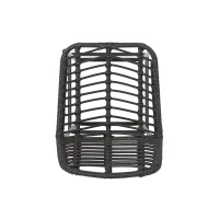 Accent Outdoor Wicker Barstools Set of 2, Hand-Wrapped Faux Rattan, Iron Frame, Assembly Required, 20.25" L x 21.75" W x 43" H, Gray(m-6)