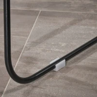 Modern Outdoor Wire Counter Stools Set of 2 with Cushions, Water-Resistant Fabric, Iron Frame, 18.25" L x 24.75" W x 42" H, Black+Ivory(m-6)