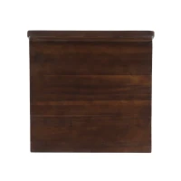 Vinsetto Contemporary Indoor Acacia Wood Bar Stools Set of 2 with Iron Legs and Footrests, Handcrafted, 17.25" x 17.25" x 33", Brown(m-7)