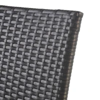 Outdoor Wicker Barstools Set of 2, Faux Rattan with Metal Frame, Weather Resistant, 24.8" L x 24.35" W x 46.5" H, Gray(m-4)