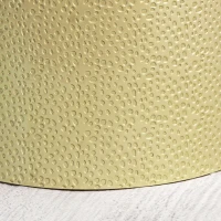 Hammered Metal Side Table Set of 2, Modern Iron Frame, No Assembly Required, 16" x 16" x 22.25", Gold(m-5)