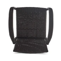 Outdoor Wicker Barstools Set of 2, Faux Rattan with Metal Frame, Weather Resistant, 24.8" L x 24.35" W x 46.5" H, Gray(m-7)