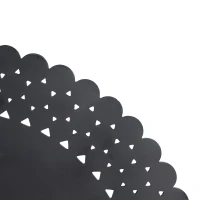 Contemporary Studded Round Wall Mirror, Tempered Glass with Iron Frame, Hand-Crafted, No Assembly Required, 35.5" x 35.5", Black(m-6)