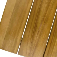 Modern Outdoor Industrial Teak Finished Acacia Wood Bar Table with Iron Hairpin Legs, Outdoor Acacia Wood with Teak Finish, 47.25" L x 18.25" W x 40" H, Brown(m-5)