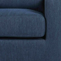 Accent Upholstered Club Chair with Contemporary Design, Sloped Arms and Birch Wood Legs, 33.75" L x 33.5" W x 32" H, Navy Blue(m-5)