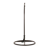 Iron Hammock Chair Stand with Durable Powder-Coated Frame, Weather Resistant, Compatible with Most Hanging Chairs, 44" x 44" x 80", Brown(m-7)