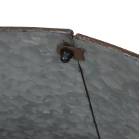 Christmas Tree Collar with Antique Silver Finish, Hammered Look, Galvanized Iron, Easy Assembly, 27.25" x 27.25" x 8.25", Silver(m-6)