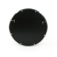 Round Glam Wall Mirror with Stainless Steel Frame, No Assembly Required, 31.5" L x 0.75" W x 31.5" H, Silver(m-8)