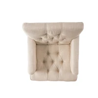 Modern Accent Tufted Club Chair with Button Tufted Diamond Stitch, Nailhead Accents, Birch Wood Legs, 28" L x 31.75" W x 35" H, Beige(m-9)