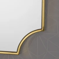 Modern Glam Wall Mirror with Stainless Steel Frame, No Assembly Required, 36" L x 23.81" W x 0.75" H, Gold(m-5)