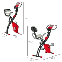 Soozier 2 in 1 Exercise Bike with Arm Resistance Bands for Upright and Recumbent Cycling(m-3)