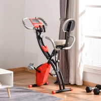 Soozier 2 in 1 Exercise Bike with Arm Resistance Bands for Upright and Recumbent Cycling(m-2)
