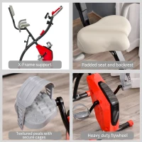 Soozier 2 in 1 Exercise Bike with Arm Resistance Bands for Upright and Recumbent Cycling(m-7)