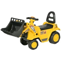 HOMCOM 3 in 1 Ride On Toy Bulldozer Digger Tractor Pulling Cart Pretend Play Construction Truck(m-16)