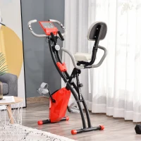 Soozier 2 in 1 Exercise Bike with Arm Resistance Bands for Upright and Recumbent Cycling(m-10)
