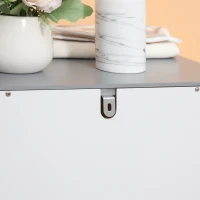 kleankin Small Bathroom Storage Cabinet, Floor Cabinet with 3 Drawers and Open Component, Narrow Bathroom Cabinet, White(m-10)