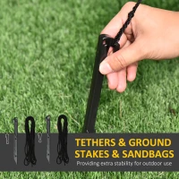 Outsunny 5ft Christmas Inflatables Outdoor Decorations Blessed Polar Bear and Penguins in the Cup, Blow-Up LED Yard Christmas Decor for Garden, Lawn, Party, Holiday(m-7)