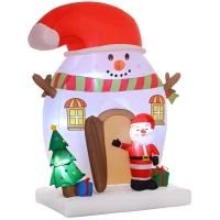 Outsunny 7.5FT Christmas Inflatable Decoration, Xmas Blow Up Decoration with LED Lights for Indoor, Outdoor, Yard, Party(m-1)