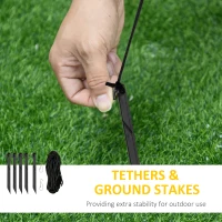 HOMCOM 6.5 ft Long Christmas Inflatables Outdoor Decorations Santa Claus on Sleigh, Reindeer and Snowman with LED Lights for Holiday Yard Christmas Decor(m-7)