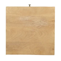 Vinsetto Boho Mango Wood Nightstand, Handcrafted Design with Carved Accents, Drawer and Bottom Shelf Storage, 17" W x 17" D x 21" H, Natural(m-9)