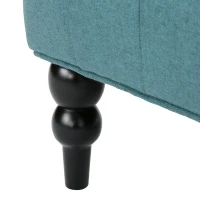 Modern Glam Loveseat Sofa with Velvet Upholstery, Wingback Design, Button-Tufted Diamond Stitch, 50.50" W x 34.00" D x 38.50" H, Teal(m-7)