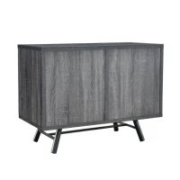 Vinsetto Modern Industrial Small Sideboard with 3 Drawers and Cabinet Storage, Wooden Look with Iron Legs, 38.00” W x 20.00” D x 29.50” H, Oak(m-9)