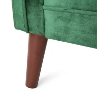 Modern Glam Loveseat sofa with Velvet Upholstery, Wingback Design, Button-Tufted Diamond Stitch, 53.50" W x 31.00" D x 30.00" H, Emerald(m-8)