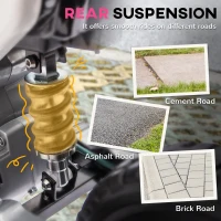 Qaba 12V Kids Electric Motorcycle w/ Twist Grip Throttle, Training Wheels, Rear Suspension & Music, Pink(m-8)