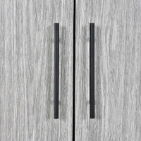 Vinsetto Modern Industrial Sideboard Buffet, Durable Iron Legs, Ample Storage, Easy Assembly, 55.50” W x 20.00” D x 29.50” H, Grey(m-5)