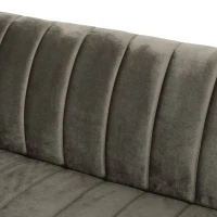 Modern Glam Loveseat Sofa with Velvet Upholstery, Wingback Design, Button-Tufted Diamond Stitch, 53.50" W x 30.50" D x 28.00" H, Grey(m-5)