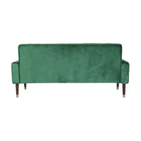 Modern Glam Loveseat Sofa with Velvet Upholstery, Wingback Design, Button-Tufted Diamond Stitch, 52.00" W x 30.50" D x 32.50" H, Emerald(m-8)