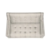 Modern Glam Loveseat Sofa with Velvet Upholstery, Wingback Design, Button-Tufted Diamond Stitch, 53.00" W x 31.50" D x 32.50" H, Beige(m-5)