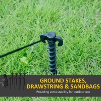 Outsunny 10FT Giant Inflatable Candy House Archway, Christmas Blow Up Arch with LED Lights for Indoor, Outdoor, Yard(m-7)