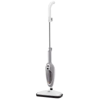 HOMCOM Steam Mop Cleaner for Laminate, Hardwood, Tiles and Carpet, 10–In-1 Multi-Purpose Floor Steamer for Kitchen, White/Grey(m-14)