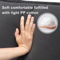 Modern U-Shaped 6-Seat Sectional Sofa with Chaise Lounge, Upholstered Sleeper Couch with Waist Pillows, 110″ L x 55″ W x 33″ H, Gray(m-7)