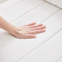 89" x 79" Modern Sectional Sofa with Vertical Stripes and 2 Pillows, 5-Seat Couch with Convertible Ottoman, for Living Room, White(m-11)