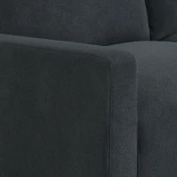 103.5" Modern L-Shaped 4-Seat Velvet Fabric Sectional Sofa Set with Convertible Ottoman, Freely Combinable for Living Room, Dark Grey(m-9)