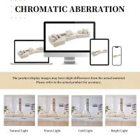 Oversized Modular Sectional Sofa with 3-Piece Free Combination, Convertible Sleeper Couch for Living Room, 156" L x 47.5" W x 24.5" H, Beige(m-9)