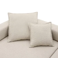 Oversized Modular L Shaped Sectional Sofa with 3-Piece Free Combination, Convertible Couch for Living Room, 103.5" L x 95.5" W x 24.5" H, Beige(m-11)