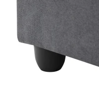 89" x 79" Modern Sectional Sofa with Vertical Stripes and 2 Pillows, 5-Seat Couch with Convertible Ottoman, for Living Room, Dark Gray(m-12)